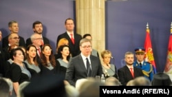 Vučić na ceremoniji dodele priznanja u Predsedništvu Srbije