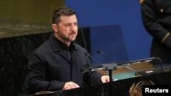 Владимир Зеленский выступает на Генассамблее ООН, Нью-Йорк, 24 сентября 2025 года