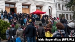 სტუდენტების აქცია უნივერსიტეტში