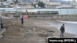 Последствия шторма в Ялте, 6 февраля 2020 год