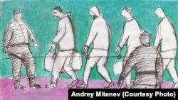 Работа Андрея Митенева "Павелецкий вокзал"