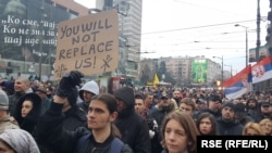 Protest protiv migranata u Beogradu 8. marta