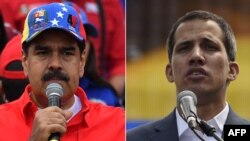 Nicolas Maduro (L) i Juan Guaido (D)