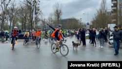 Studenti su na put dug 1300 km iz kampusa Univerziteta u Novom Sadu, 3. april 2025. 