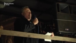 Srđan Škoro na protestu Srđan Škoro na protestu