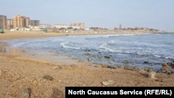 Пляж в дагестанском городе Каспийск