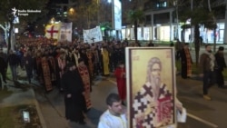 Gost iz Ruske crkve na protestnoj litiji u Podgorici Gost iz Ruske crkve na protestnoj litiji u Podgorici