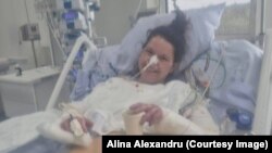 Lavinia Vlad la spitalul din Belgia, pe 10 august 2025.