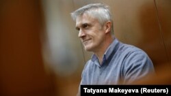 Michael Calvey attends a court hearing in Moscow on February 15.