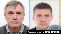 Двама от задочно обвинените за отравянето на Емилиян Гебрев руснаци Сергей Федотов (вляво) и Георги Горшков, които международни разследвания идентифицираха като Денис Сергеев и Егор Гордиенко. Снимката е разпространена от българската прокуратура