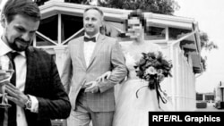 Kolažna fotografija prikazuje sliku Anatolija Čepige, jednog od glavnih osumnjičenih u slučaju trovanja Sergeja Skripalja, kao i ruskog general-majora Andreja Averjanova na venčanju njegove ćerke 2017.