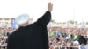 IRAN - Iranian President Hassan Rouhani is seen during a public speech in the southern Hormozgan province, Iran, February 17, 2019