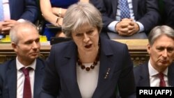 Тереза Мэй выступае в парламенте Великобритании, 14 марта 2018 года