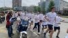 Serbia -- Students run ultramarathon to Brussels, Novi Sad, April 25, 2025