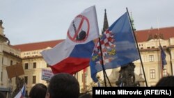 Демонстрация в Праге, 6 февраля 2016