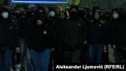 Protest protiv turskih imigranata ispred Vlade Crne Gore, Podgorica, 28. oktobra 2025.