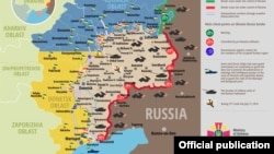 Линия фронта в Восточном Донбассе на 28 июня