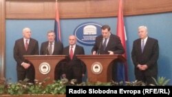 Konferencija za novinare nakon sastanka koji je sazvao Milorad Dodik