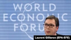Aleksandar Vučić u Davosu, 22. januara 2019.