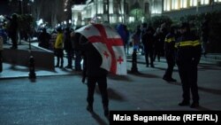 პროევროპული აქციის 85-ე დღე რუსთაველის გამზირზე. 20 თებერვალი, 2025 წელი