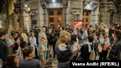 Skup podrške novinaru i glavnom i odgovornom uredniku Vranjskih Vukašinu Obradoviću, koji je zbog pritisaka koji su doveli do gašenja tih novina stupio u štrajk gladju, septembar 2017.