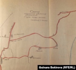Схема движения автоколонн во время выселения. Архив автора