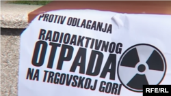 Plakat protiv odlaganja nuklearnog otpada
