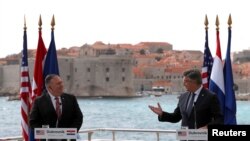 Američki državni sekretar Majk Pompeo i premijer Hrvatske, Andrej Plenković u Dubrovniku, 2. oktobar, 2020.