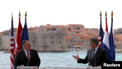 Američki državni sekretar Majk Pompeo i premijer Hrvatske, Andrej Plenković u Dubrovniku, 2. oktobar, 2020.