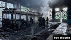 The overnight drone attack on the Ukrainian city of Kharkiv injured at least eight people, including two children.