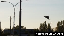 Dron u zraku iznad Kijeva, 17. oktobar 2022.