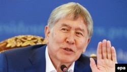 Kyrgyz President Almazbek Atambaev (file photo)