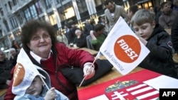 (архівна фотографія) Угорська жінка чекає на результати парламентських виборів, Будапешт, 11 квітня 2010