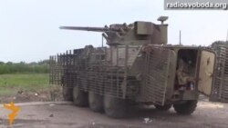 Обстріл позицій сепаратистів із БТР та міномета Обстріл позицій сепаратистів із БТР та міномета