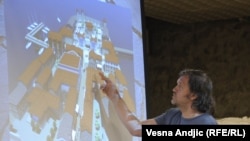 Emir Kusturica tokom prezentacije projekta Andrićgrada