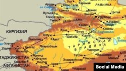 Карта Синьцзян-Уйгурского автономного района Китая