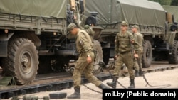 Прибытие российских военных в Минск, август 2025 года