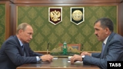 Ингушетия. Владимир Путин и Юнус-Бек Евкуров. Магас, 14 сентября 2015