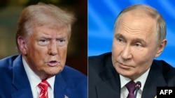 Президент США Дональд Трамп и президент России Владимир Путин