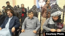 د پښتون ژغورنې غورځنګ مشران منظور پښتین، محسن داوړ او علي وزیر