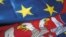 Zastave Srbije i EU