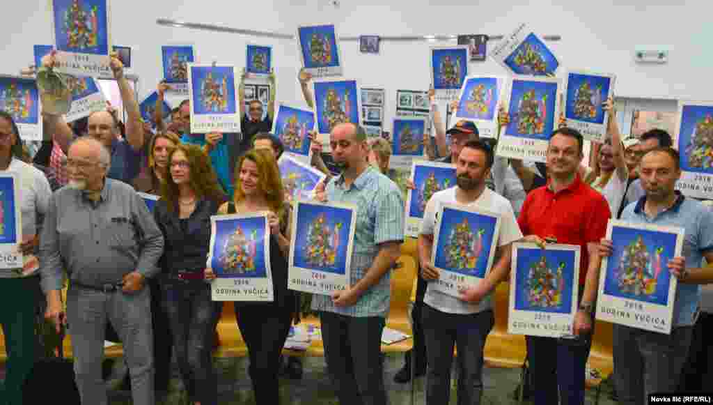 Izložba karikatura Predraga Koraksića Koraksa u Požegi.