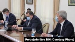 Članovi Predsjedništva BiH Željko Komšić, Milorad Dodik i Šefik Džaferović, arhivska fotografija