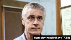 U.S. investor Michael Calvey attends a court hearing in Moscow on April 11.