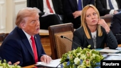 Дональд Трамп и Джорджа Мелони на встрече в Белом доме, 19 августа 2025 года