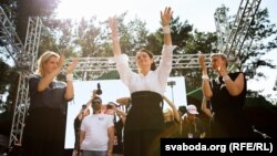 Bjelorusija, skup podrške kandidatkinji ujedinjene opozicije Svetlani Tihanovskajoj, avgust, 2020.