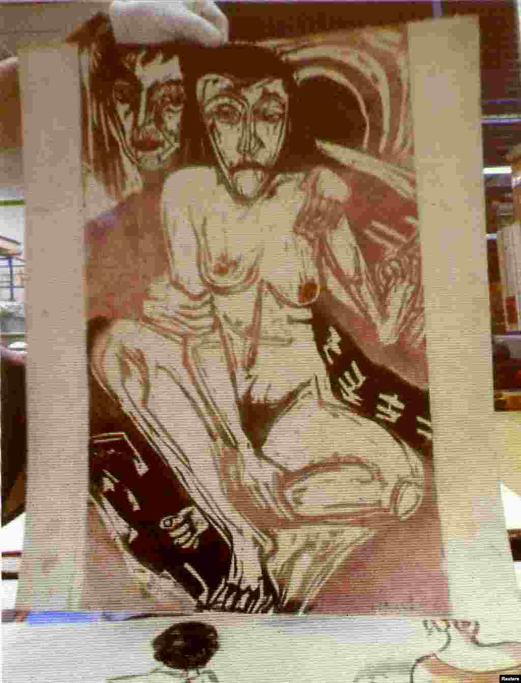 Ранее неизвестная работа немецкого художника Эрнста Людвига Кирхнера "Меланхоличная девушка"