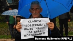 Sa protesta radnika Hidrogradnje, novembar 2013.