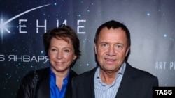 Валентин Юмашев с женой Татьяной, дочерью Бориса Ельцина