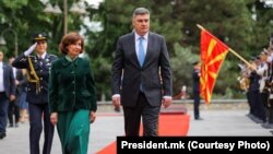 Predsjednica Sjeverne Makedonije Gordana Siljanovska-Davkova i predsjednik Hrvatske Zoran Milanović u Skoplju, 7. maj 2025